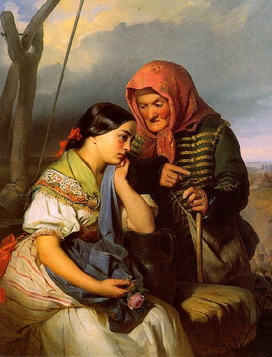  Alajos Gyorgyi  Giergl Consolation A oil painting image